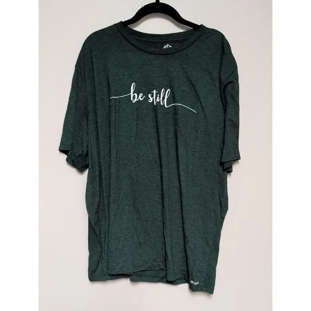 Women's Forest Green 'Be Still' Short Sleeve Graphic Tee